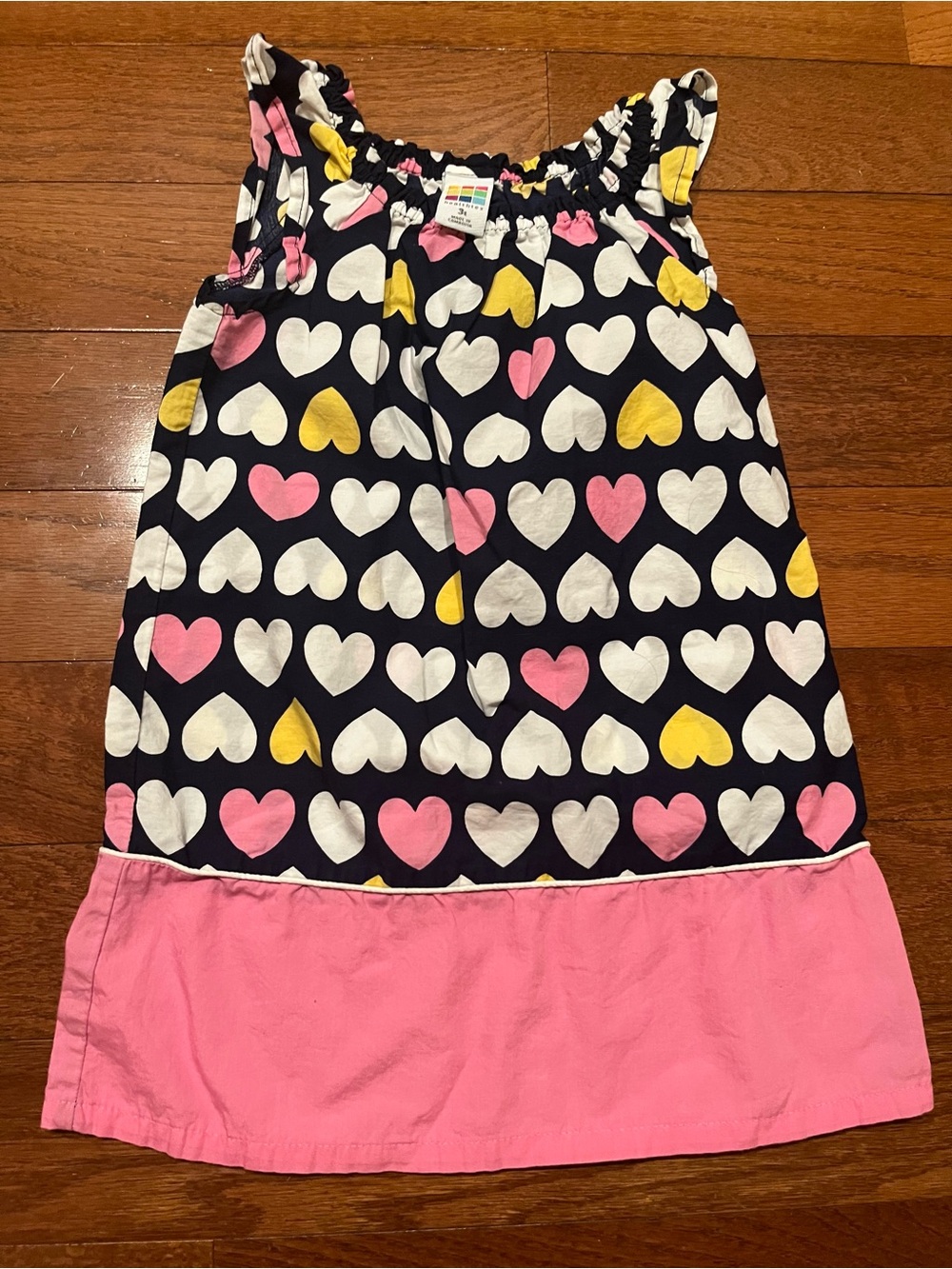 Girls 3T Healthtex Heart Pattern Cotton Dress